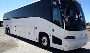 Luxury charter bus ready for nationwide group transportation